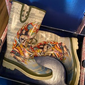 Ed Hardy rain boots